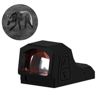 Lunette de visée point rouge réglable en alliage d'aluminium 7075 durable et de qualité supérieure, étanche et multi-revêtement, avec lentille en verre 1x pour une utilisation sûre en milieu sauvage