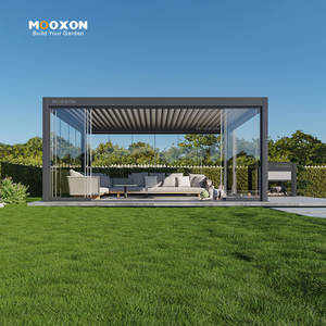 Mooxon biyoiklim açık motorlu Alluminio Pergolas louloubobois alüminyum tente 6x6 veranda Pergola kiti - Product Image 1
