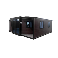 Maison conteneur extensible prête à l'emploi à 3 chambres, bâtiment de bureau moderne en panneaux sandwich d'acier préfabriqués modulaires