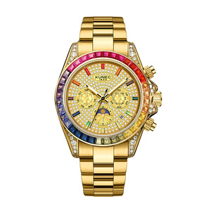 1Customized Luxury Stainless Steel Miyota <b>Automatic</b> Mechanical Water Resistant <b>Chronograph</b> Men's Watch Pointer Dial 20mm Band - Product Image 1