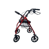 Chariots de courses portables pour personnes âgées avec frein, capacité de charge de 100 kg, fauteuil roulant pliable pour personnes âgées, déambulateur