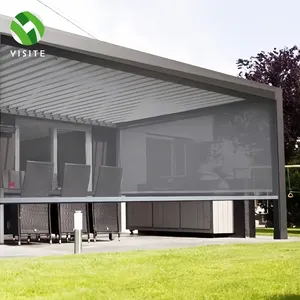 YST Sonnenschutz Fabrik Außenbereich Pavillon offener Raum Freizeit Versammlungsraum Design venezianische Vorhänge