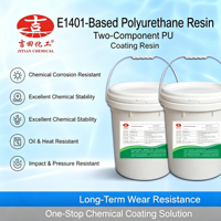 Résine polyuréthane à base d'huile (bi-composant) E1401 pour utilisation industrielle, résistance à l'usure, liquide transparent jaune chimique, 65%