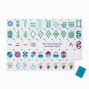 Jeu de Mahjong américain en acrylique turquoise personnalisable à 4 couches |   160 tuiles de mahjong en cristal pour jeu à la main, vente en gros - Product Image 3