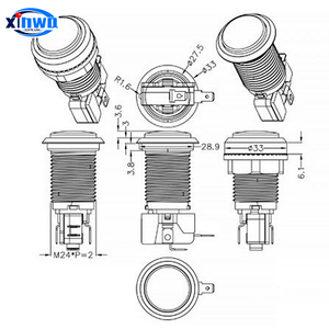 12V 5V LED chiếu sáng rõ ràng đồng xu nhựa Pusher Arcade Joystick Zero chậm trễ tự làm các bộ phận cho máy bán hàng tự động cho chơi <span class=keywords><strong>game</strong></span> - Product Image 6