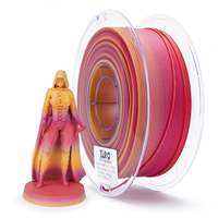 Filament PLA ZIRO Biodégradable Mat, Filament Dégradé Mat Arc-en-ciel pour Imprimante 3D, Prise en Charge OEM
