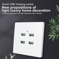 Prise USB 2/4 ports Montage mural Base de charge Adaptateur secteur Prise 36V/220V à 5V Prise de charge murale