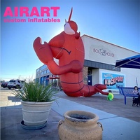Décoration de restaurant sur le thème des fruits de mer, animal marin gonflable, homard gonflable géant