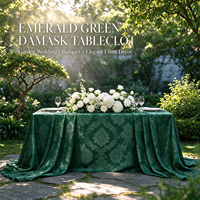 Nappe de banquet de mariage, élégante nappe jacquard à motifs floraux et géométriques pour fêtes, événements et décorations extérieures