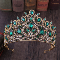 Luxe strass grand couronne diadème mariage chapeaux accessoires de cheveux couronnes et couronnes élégantes et diadèmes