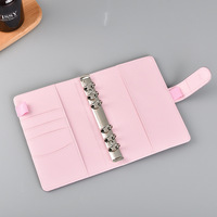 Carnet de Notes A5 A6 en Cuir PU, Housse de Planificateur à 6 Anneaux, Reliure Budgétaire, Couleurs Estivales pour Filles