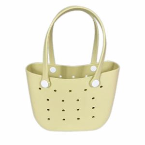 กระเป๋าโท้ท Eva สีพื้น แบบเปิดด้านบน กันน้ำ กระเป๋าถือผู้หญิงสำหรับไปทะเล ดีไซน์ทันสมัยสำหรับฤดูร้อน ตกแต่งด้วยตัวอักษร - Product Image 1