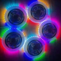 Disque Volant LED Rechargeable OEM ODM pour Camping, Fêtes et Plage, Couleurs et Luminosité Réglables, Jouet Volant LED