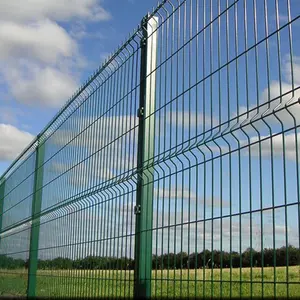 Home Outdoor Decorative Welded Wire Rigid Mesh Metal Curved Panel 3D Garden Fence