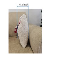 Nouvel arrivage Offre Spéciale joyeux noël chapeau écharpe décoration fourrure duveteuse attrayant oreiller de luxe en forme de chien coussin