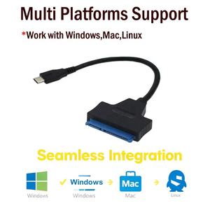 Câble adaptateur convertisseur USB 3.1 USB-C Type-C vers SATA III 22 broches de qualité supérieure pour disque dur 2,5 pouces HDD & SSD pour ordinateur portable - Product Image 4