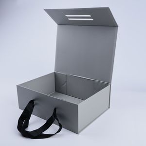 Herbruikbare magnetische cadeaudoos met aangepast logo, kartonnen vouwverpakkingen met lint - Product Image 5