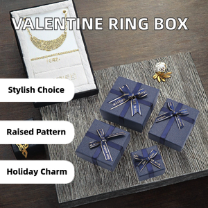 Luxury Jewelry <b>Box</b> <b>Gift</b> <b>Box</b> <b>for</b> <b>Rings</b> Wedding Engagement Square Embossed Packaging Jewelry Boxes Jewelry <b>Box</b> Packaging - Product Image 4