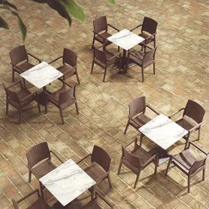 餐厅用高品质固体表面圆形桌面