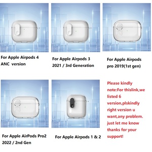 Funda Protectora Transparente de PC para Auriculares <span class=keywords><strong>Airpods</strong></span> 4, Compatible con <span class=keywords><strong>Airpods</strong></span> 1, 2, <span class=keywords><strong>3</strong></span>, Pro <span class=keywords><strong>3</strong></span>, 2, Anti-Caídas, Anti-Amarilleo - Product Image 2