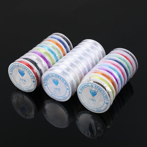 Hilo de cristal fuerte y elástico de 0.4mm 0.6mm, línea de pesca transparente y elástica para joyería, manualidades y bricolaje. - Product Image 1