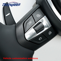 Volant en cuir et fibre de carbone, design sportif de course, ajustement personnalisé pour M3 M4 M5 M6