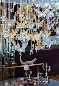 Restaurant <b>Modern</b> Ceramic Chandelier for High <b>Ceilings</b> Design Hotel Spiral Staircase Lamp HM-C8623 Butterfly <b>Light</b> HM-C8623 HM-C - Product Image 6