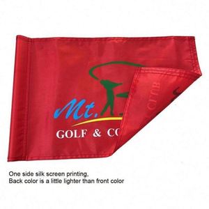 High Definition Printing Chequered Long Lasting Outdoor Golf Flag for Golf Course Construction Wholesale Distributors - Product Image 3