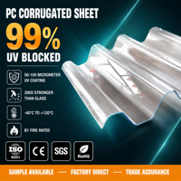 Plaque de polycarbonate ondulée transparente 1,5 mm 2 mm, panneau de toiture IBR, feuilles de toiture en plastique pour serres et construction agricole