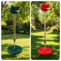Kit de balançoire à disque volant Ropecube pour enfants, avec poulie en forme de cœur, pour jardin et aire de jeux extérieure