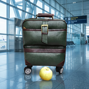 High Quality Luxury Style Genuine Leather Trolley Bag Eco-Friendly Zipper Large Capacity Diamond Open Height Adjustable Handle - Product Image 1