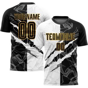 เสื้อฟุตบอลกราฟฟิตีแบบกำหนดเอง ปรับแต่งได้สำหรับผู้ใหญ่ทุกเพศ ระบายเหงื่อได้ดี คอเสื้อแบบคอกลม ชุดทีมฟุตบอลแบบซับลิเมชั่น - Product Image 1