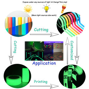 Ruban lumineux phosphorescent nuit fluorescente ruban autocollant de sécurité auto-adhésif ruban d'avertissement de sécurité - Product Image 6