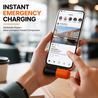 Chargeur de batterie portable d'urgence 5000mAh, mini batterie externe portable