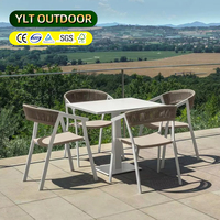 Ensemble de mobilier de jardin de style nordique haut de gamme, table et chaises de cour, ensemble de meubles d'extérieur, imperméable, protection solaire, chaises de terrasse