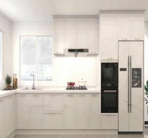 BAILOM Mobili da <span class=keywords><strong>Cucina</strong></span> Modulari Classici Bianchi Personalizzabili con Finitura Lucida e Paraschizzi in <span class=keywords><strong>Marmo</strong></span> per <span class=keywords><strong>Cucina</strong></span> Tradizionale - Product Image 2