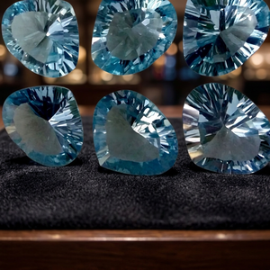 Topacio Azul Suizo Natural de 10x10mm, Forma de Corazón, Facetado, Piedra Preciosa Suelta, Certificado por Terceros, Gopika Exports, para Joyería - Product Image 3
