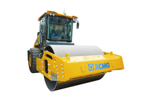 Rouleau compresseur vibrant à tambour unique de 22 tonnes XS225H avec moteur Shangchai, pompe et engrenage à roulement |   Compacteur de sol pour autoroute