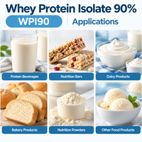 Poudre d'isolat de protéines de lactosérum, WPI 90, Matière première pour complément nutritionnel, Vente en gros usine, OEM disponible