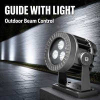 Projecteur LED 9W à haute luminosité blanc chaud IP66 en aluminium moulé sous pression CE RoHS AC85-265V avec contrôle DMX512 pour extérieur et bâtiment, garantie 5 ans