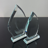 Plaque de trophée en verre en forme de flamme vierge MH-NJ0609