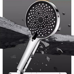 Buse de <span class=keywords><strong>douche</strong></span> à main noire étoile transfrontalière tête d'auvent de bain pressurisée forte avec accessoires de robinet de salle de bain - Product Image 4