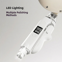 Cortauñas y Lima Eléctrica Profesional 2 en 1 de Acero Inoxidable para Mascotas con Luz LED, Pantalla LCD, Recargable por USB y Antisalpicaduras