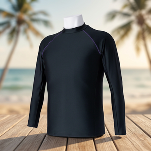 Rashguard de compresión de manga larga para hombre, personalizado de fábrica, de poliéster, para lucha BJJ Jiu Jitsu, transpirable, UPF50 - Product Image 3