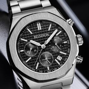 For Custom Stainless Steel Quartz Business Luxury Chronograph <b>Watch</b> 42mm Sapphire Crystal Luminous Hands 5ATM - Product Image 3