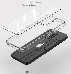 Tối thiểu trong suốt chống sốc cứng trở lại trường hợp đối với <span class=keywords><strong>iPhone</strong></span> 16 Pro Max trường hợp đối với <span class=keywords><strong>iPhone</strong></span> 17 Pro Max tinh thể rõ ràng Glass điện thoại trường hợp - Product Image 4