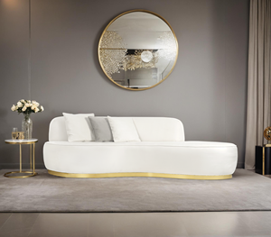 Sofá de cuero italiano, sofá moderno, sala de estar sofás para, respaldo alto de cuero, decoración cómoda para el hogar, conjunto de sofá de cuero curvo, muebles - Product Image 4