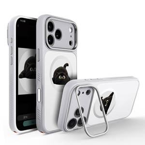 耐衝撃一体型キックスタンド DIYカスタマイズ画像 HD 4色 スマートNFC電子インクスマホケース iPhone 17 Pro Max用 - Product Image 3