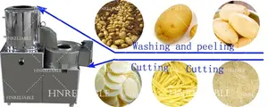 100kg ticari patates soyma kesme makinası patates kızartması kesici patates cipsi dilimleme