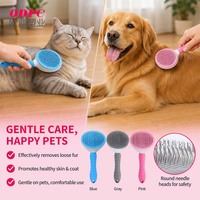Brosse de toilettage pour animaux de compagnie de luxe à poignée ergonomique, auto-nettoyante, avec prise en main confortable, écologique, pour éliminer les poils et les nids de poils, support de personnalisation de marque